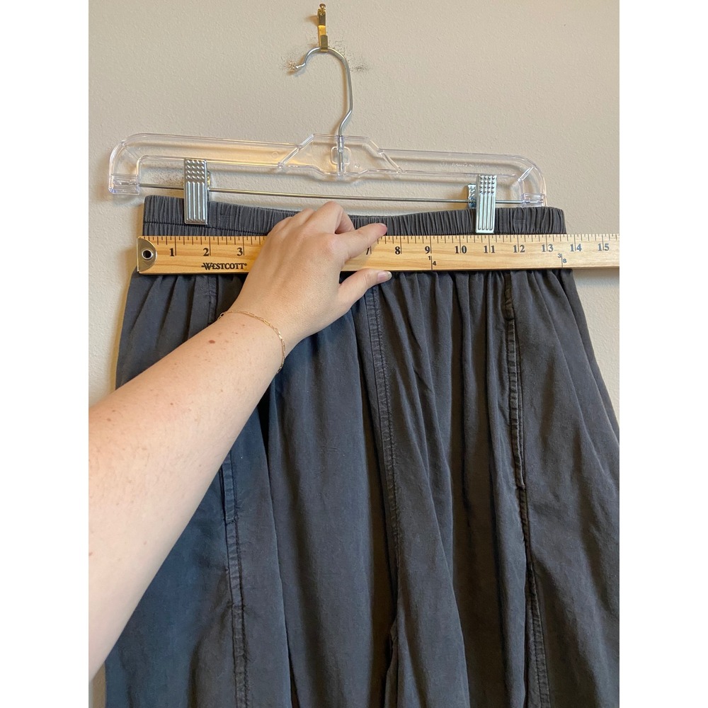 Free People Womens Grey Barrel Leg Elastic Waist Seam Detail Pants S - Picture 4 of 7